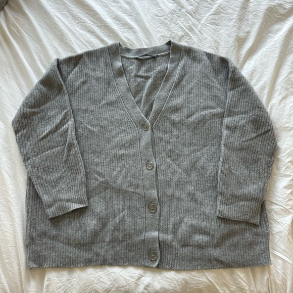 Jenni Kayne Cashmere Cocoon Cardigan in Heather Gray Size S 100% cashmere - Picture 8 of 10